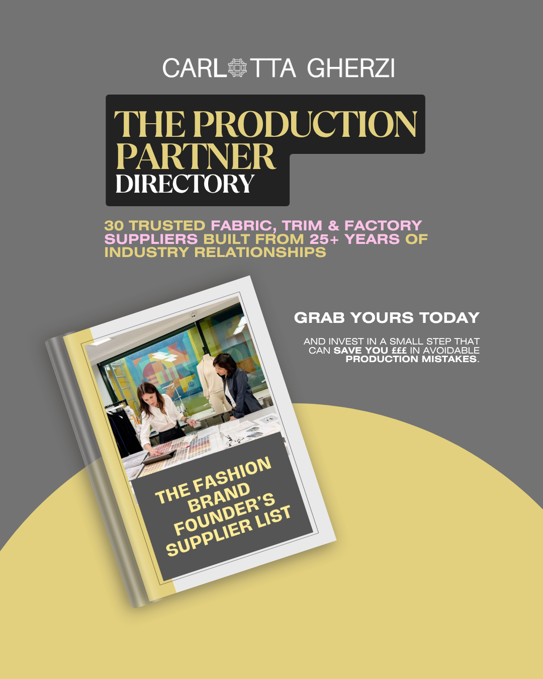 The Production Partner Directory for Luxury Fashion Entrepreneurs & Startups