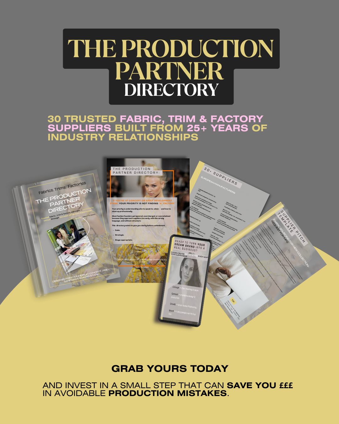The Production Partner Directory for Luxury Fashion Entrepreneurs & Startups