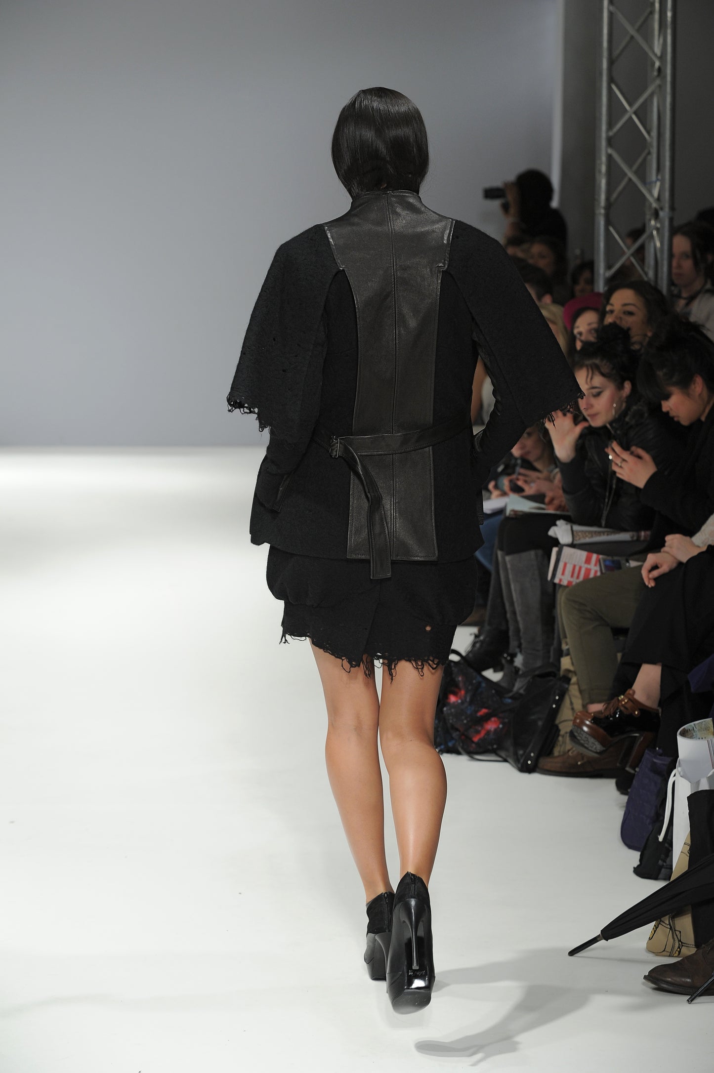 Leather and organic Felt Jacket | Carlotta Gherzi Heritage Luxury Collection